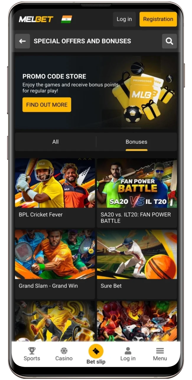 You can get generous bonuses and promotions at Melbet application.