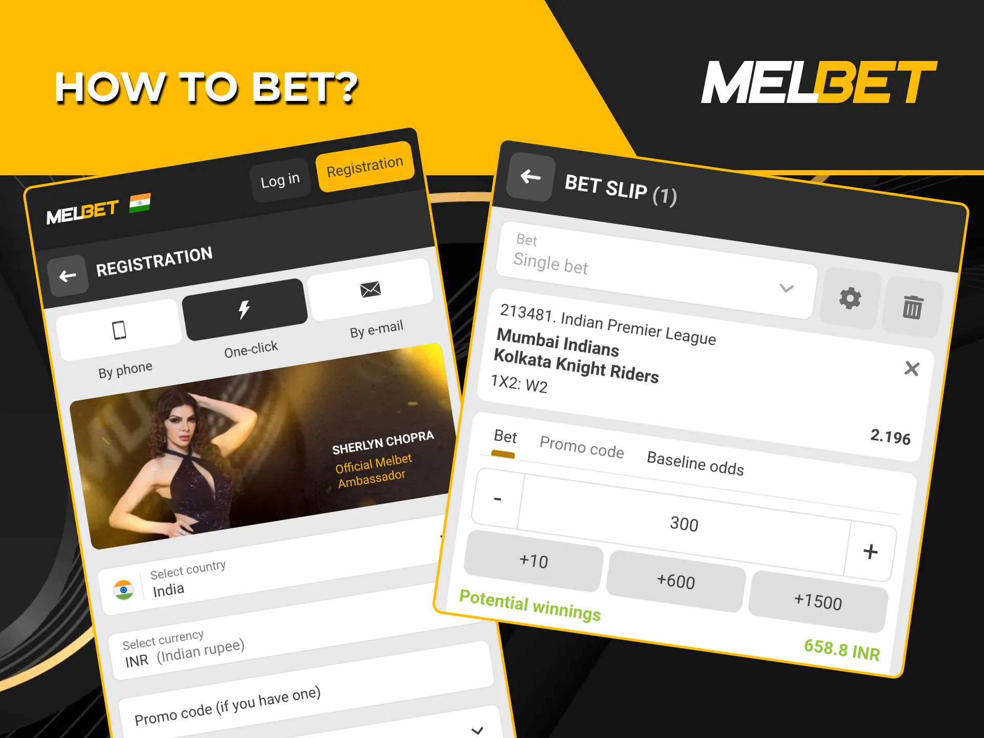 Step by step guide for placing IPL bets on Melbet.